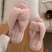 Load image into Gallery viewer, Heart Love Fluffy Fur Slippers
