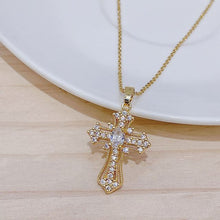 Load image into Gallery viewer, Luxury Zircon Cross Necklace - Thee Gift
