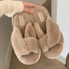 Load image into Gallery viewer, Heart Love Fluffy Fur Slippers
