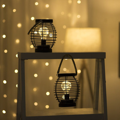 LED Iron Lantern Table Lamp - Thee Gift